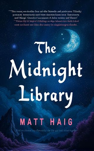 The cover of the book 'The Midnight Library'.